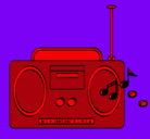Dibujo Radio cassette 2 pintado por miusica