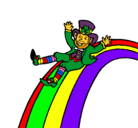 Dibujo Duende en el arco iris pintado por bonito