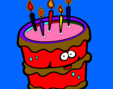 Dibujo Pastel de cumpleaños 2 pintado por sadi