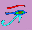 Dibujo Ojo Horus pintado por pipilastru