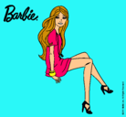 Dibujo Barbie sentada pintado por angelitaaaaa