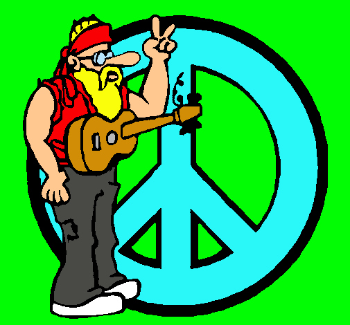 Dibujo Músico hippy pintado por mluz