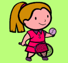 Dibujo Chica tenista pintado por raquetita