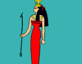 Dibujo Hathor pintado por santi789
