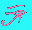 Dibujo Ojo Horus pintado por csasac