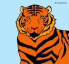 Dibujo Tigre pintado por fiera