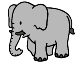 Dibujo Elefante bebe pintado por elefaelmer