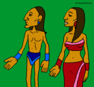 Dibujo Tribu Itzá pintado por amalia