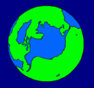Dibujo Planeta Tierra pintado por gonfran