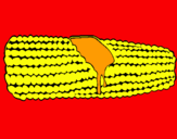 Dibujo Mazorca de maíz pintado por zarko