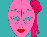 Dibujo Máscara italiana pintado por alecool