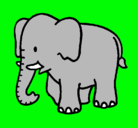 Dibujo Elefante bebe pintado por dulcitha21