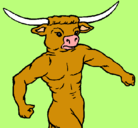 Dibujo Cabeza de búfalo pintado por bufalo