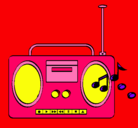 Dibujo Radio cassette 2 pintado por alecool