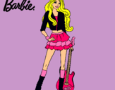 Dibujo Barbie rockera pintado por andreatd1