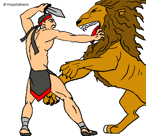 Gladiador contra león