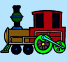 Dibujo Tren pintado por ailin