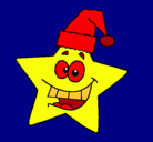 Dibujo estrella de navidad pintado por Luquis