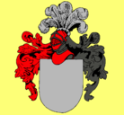 Dibujo Escudo de armas y casco pintado por lokighost