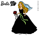 Dibujo Barbie vestida de novia pintado por raquel5265 