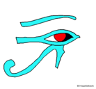 Dibujo Ojo Horus pintado por cjhfb