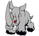 Dibujo Rinoceronte II pintado por 02hjop