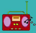 Dibujo Radio cassette 2 pintado por darani