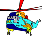 Dibujo Helicóptero al rescate pintado por vuela