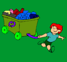 Dibujo Niño reciclando pintado por tttttttttttt