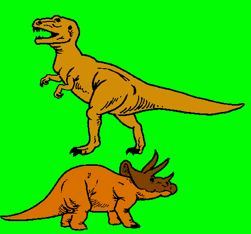 Triceratops y tiranosaurios rex