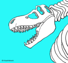 Dibujo Esqueleto tiranosaurio rex pintado por lidi88