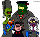 Dibujo Familia de monstruos pintado por NANOFERRCHO