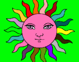 Dibujo Sol pintado por poseso