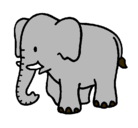 Dibujo Elefante bebe pintado por nchdj