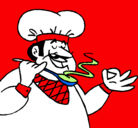 Dibujo Chef degustando pintado por beto10