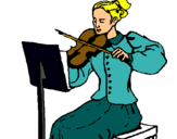 Dibujo Dama violinista pintado por Solcii