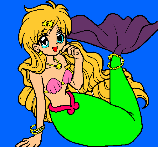 Dibujo Sirena pintado por veliz
