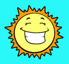 Dibujo Sol sonriendo pintado por aliciajajaja