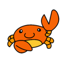 Dibujo Acuarel el cangrejo pintado por gougou