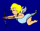 Dibujo Cupido volando pintado por taty_1666