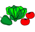 Dibujo Verduras pintado por gfdd