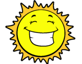 Dibujo Sol sonriendo pintado por dgyhfdxfu