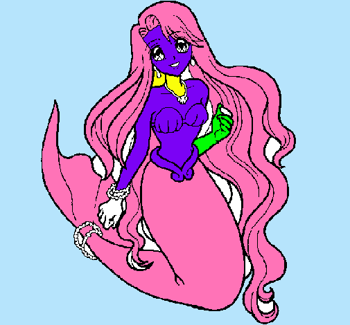 Dibujo Sirenita pintado por juliepa