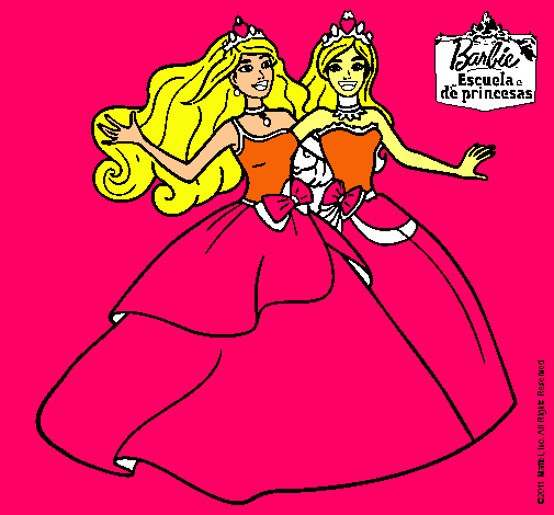 Barbie y su amiga súper felices