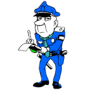 Dibujo Policía haciendo multas pintado por 012345678910