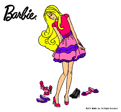 Barbie y su colección de zapatos