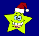 Dibujo estrella de navidad pintado por hersheys