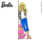 Dibujo Barbie con cazadora de cuadros pintado por RatitaRuiz