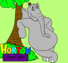 Dibujo Horton pintado por guardando