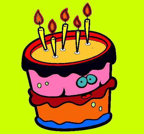 Dibujo Pastel de cumpleaños 2 pintado por juanymanu